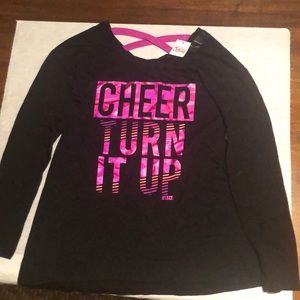 Kids long sleeve justice cheer shirt